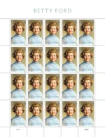 2024 Betty Ford-USPS Forever Stamps（Sheet） - Image 2